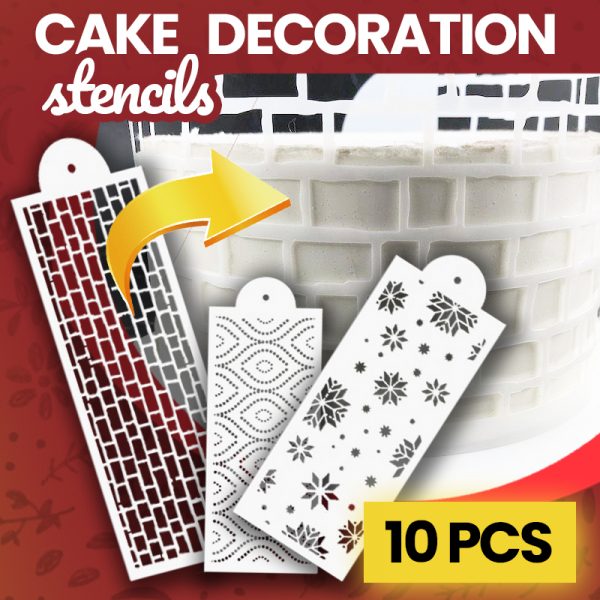 Cake stencils – Szablony do dekoracji ciast (10 sztuk)