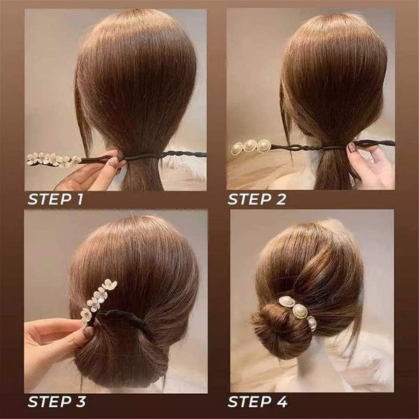 Flower hairpins – Spinki do włosów w kwiaty (2 szt.) 02