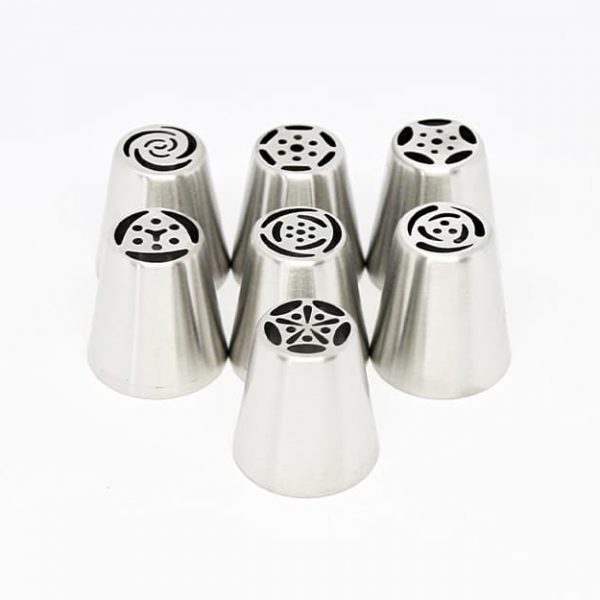 Cakepro – zestaw dysz do dekoracji ciasta (7 sztuk) slider